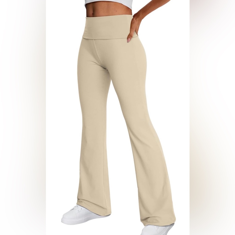 Chic Women's Beige Flare Pants